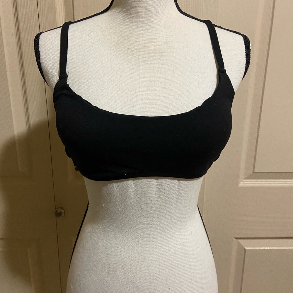 Offline by aerie Large Black Wireless Bralette with Adjustable Straps